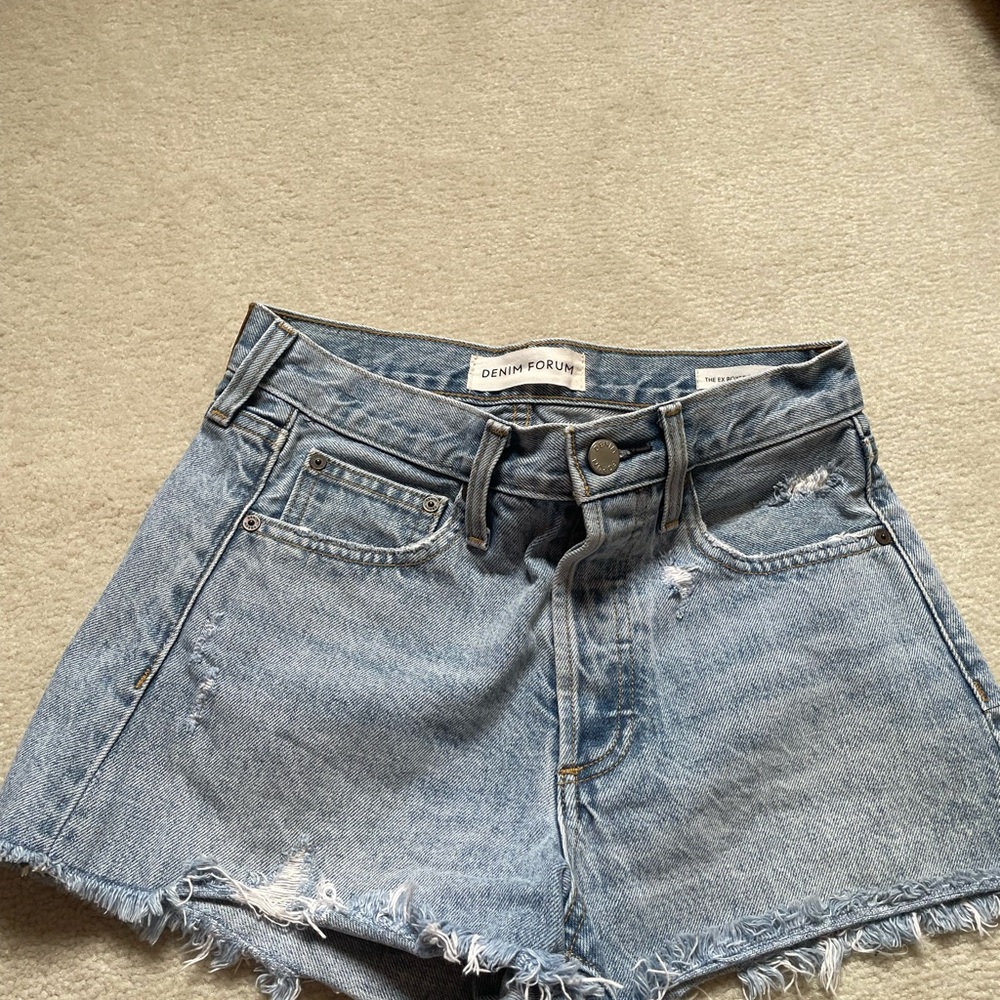 Denim Forum Light Blue Jean Shorts